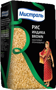 Рис Мистраль коричневый длиннозерный Индика Brown 1 кг